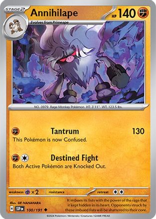 Annihilape (100) [SV: Surging Sparks] Pokemon Single Pokémon