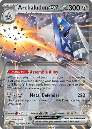 Archaludon ex - 130/191 Holofoil [SV: Surging Sparks] Pokemon Single Pokémon