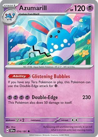 Azumarill (74) [SV: Surging Sparks] Pokemon Single Pokémon