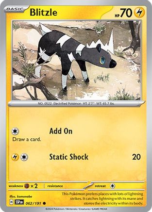 Blitzle (62) [SV: Surging Sparks] Pokemon Single Pokémon