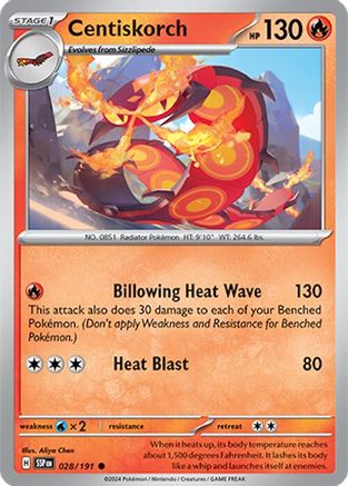 Centiskorch (28) Reverse Holofoil [SV: Surging Sparks] Pokemon Single Pokémon