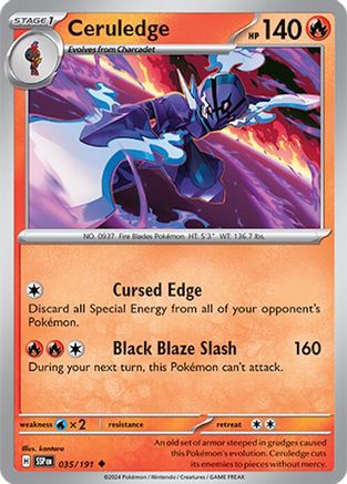 Ceruledge - 035/191 Reverse Holofoil [SV: Surging Sparks] Pokemon Single Pokémon