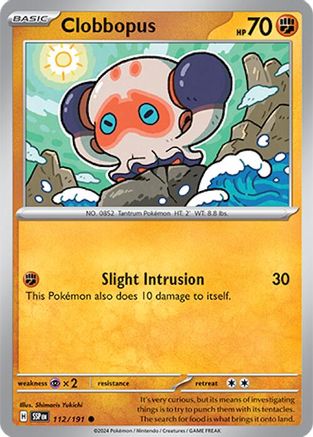 Clobbopus - 112/191 Reverse Holofoil [SV: Surging Sparks] Pokemon Single Pokémon