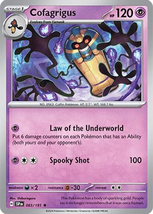 Cofagrigus (83) Holofoil [SV: Surging Sparks] Pokemon Single Pokémon