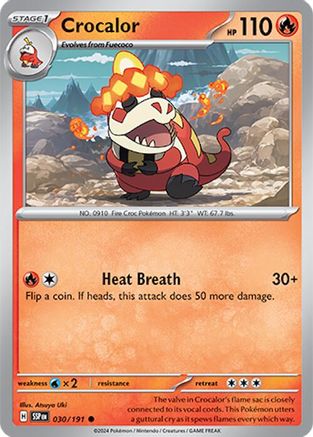 Crocalor (30) Reverse Holofoil [SV: Surging Sparks] Pokemon Single Pokémon