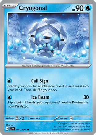 Cryogonal (47) [SV: Surging Sparks] Pokemon Single Pokémon