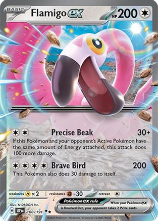 Flamigo ex (160) Holofoil [SV: Surging Sparks] Pokemon Single Pokémon
