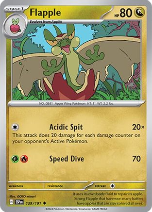 Flapple - 139/191 [SV: Surging Sparks] Pokemon Single Pokémon