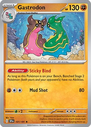 Gastrodon (107) Holofoil [SV: Surging Sparks] Pokemon Single Pokémon