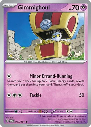 Gimmighoul (97) Reverse Holofoil [SV: Surging Sparks] Pokemon Single Pokémon