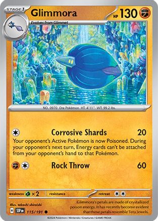 Glimmora (115) Reverse Holofoil [SV: Surging Sparks] Pokemon Single Pokémon