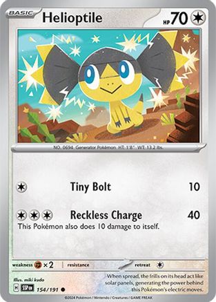 Helioptile (154) Reverse Holofoil [SV: Surging Sparks] Pokemon Single Pokémon