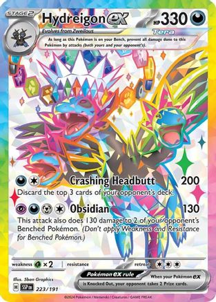 Hydreigon ex - 223/191 Holofoil [SV: Surging Sparks] Pokemon Single Pokémon