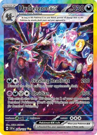 Hydreigon ex - 240/191 Holofoil [SV: Surging Sparks] Pokemon Single Pokémon