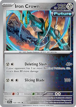 Iron Crown (132) Reverse Holofoil [SV: Surging Sparks] Pokemon Single Pokémon