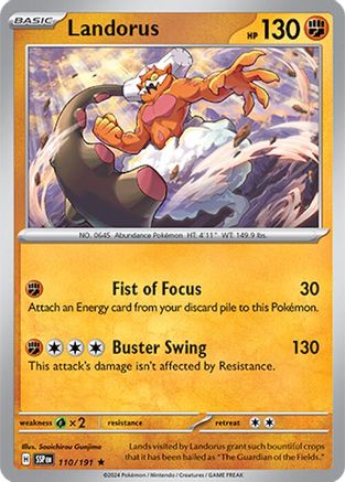 Landorus (110) Holofoil [SV: Surging Sparks] Pokemon Single Pokémon