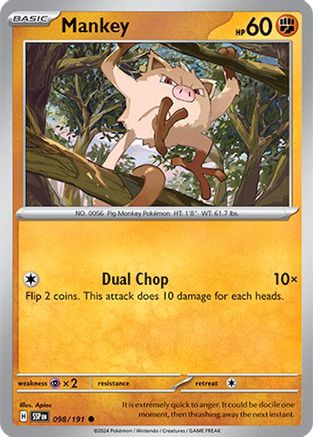 Mankey (98) [SV: Surging Sparks] Pokemon Single Pokémon