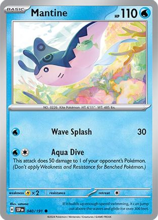 Mantine (40) [SV: Surging Sparks] Pokemon Single Pokémon