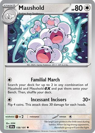 Maushold (158) Reverse Holofoil [SV: Surging Sparks] Pokemon Single Pokémon