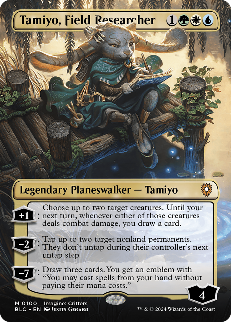 Tamiyo, Field Researcher (BLC-100) [Bloomburrow Commander] (Borderless) MTG Single Wizards of the Coast