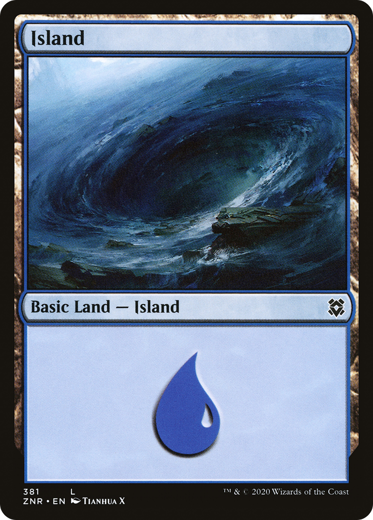 Island (ZNR-381) [Zendikar Rising] MTG Single Wizards of the Coast
