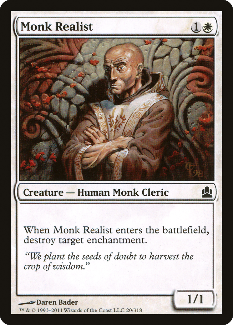 Monk Realist (CMD-020) [Commander 2011] MTG Single Wizards of the Coast