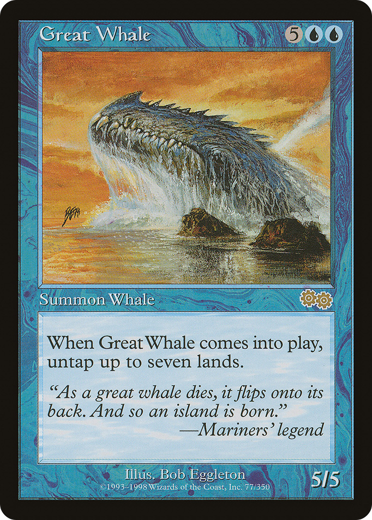 Great Whale (USG-077) [Urza's Saga] MTG Single Wizards of the Coast