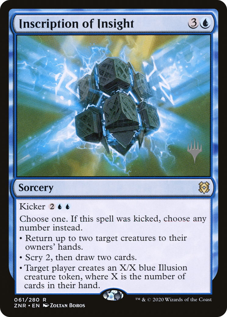Inscription of Insight (PPZNR-61P) [Zendikar Rising Promos] MTG Single Wizards of the Coast