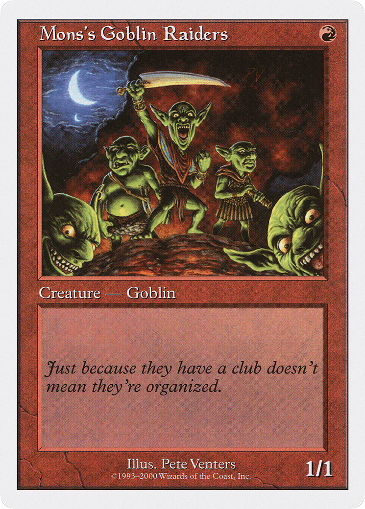 Mons's Goblin Raiders (S00-032) [Misc] Starter 2000 MTG Single Wizards of the Coast
