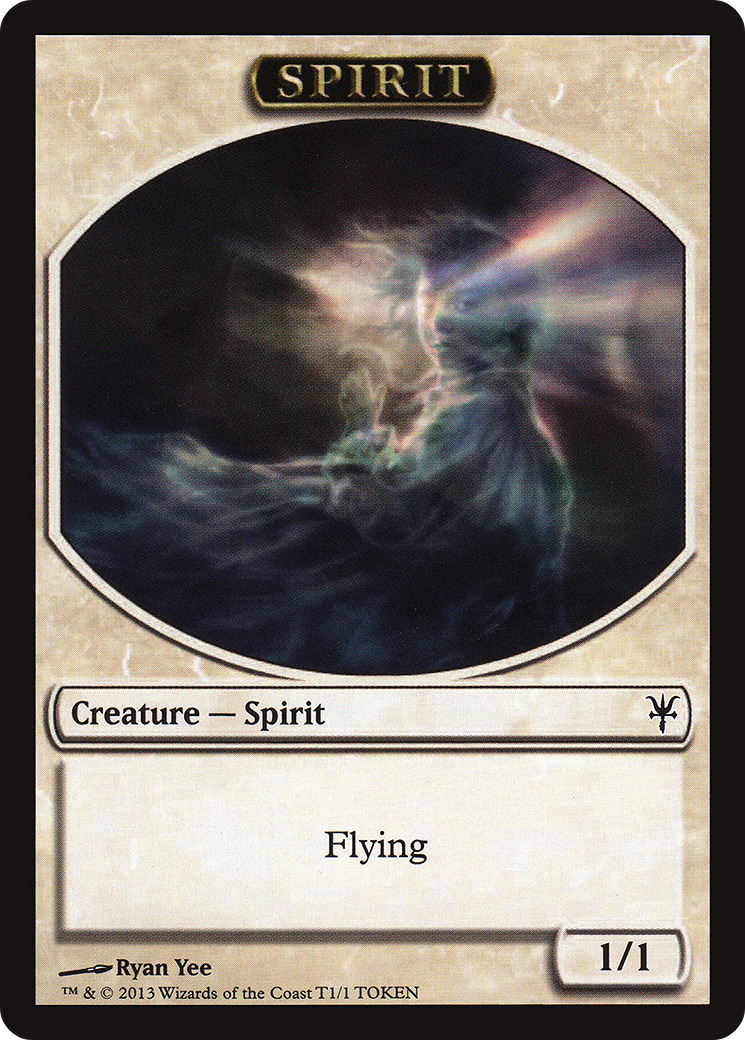 Spirit Token (DDK-001) [Misc] Duel Decks: Sorin vs. Tibalt Tokens MTG Single Wizards of the Coast