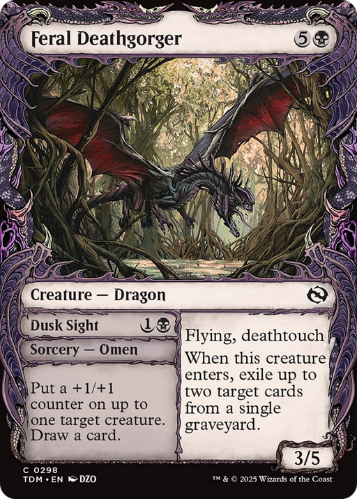 Feral Deathgorger (TDM-298) [Tarkir: Dragonstorm] (Showcase) Foil MTG Single Wizards of the Coast