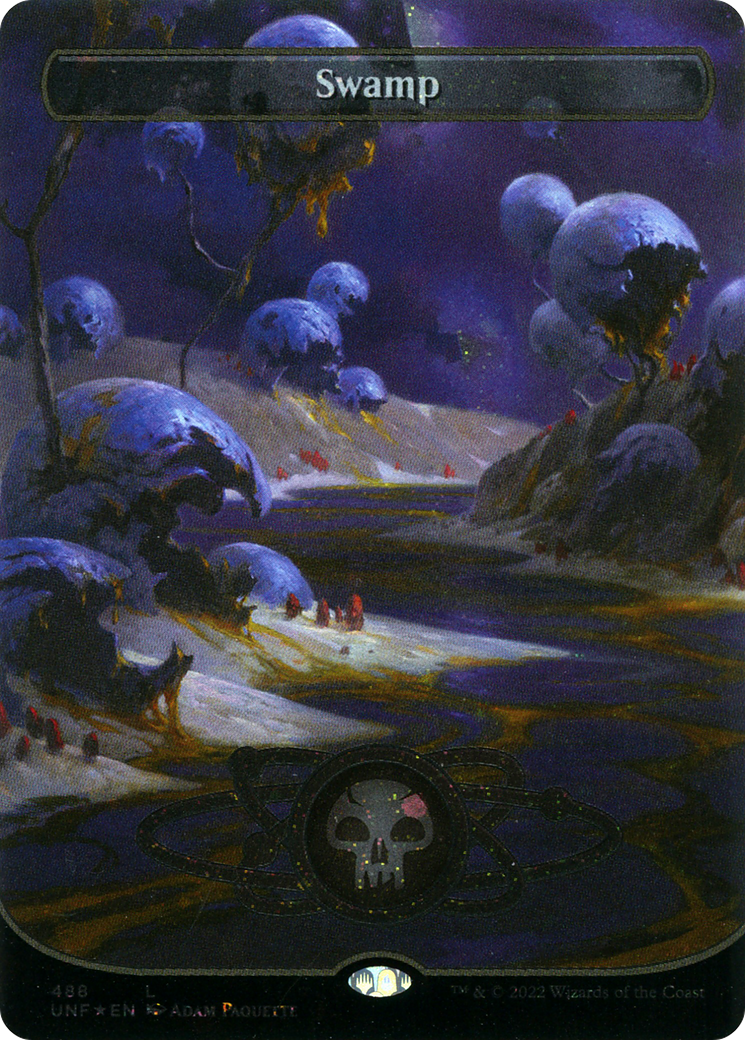 Swamp (488) (Galaxy Foil) (UNF-488) [Unfinity] Foil MTG Single Wizards of the Coast