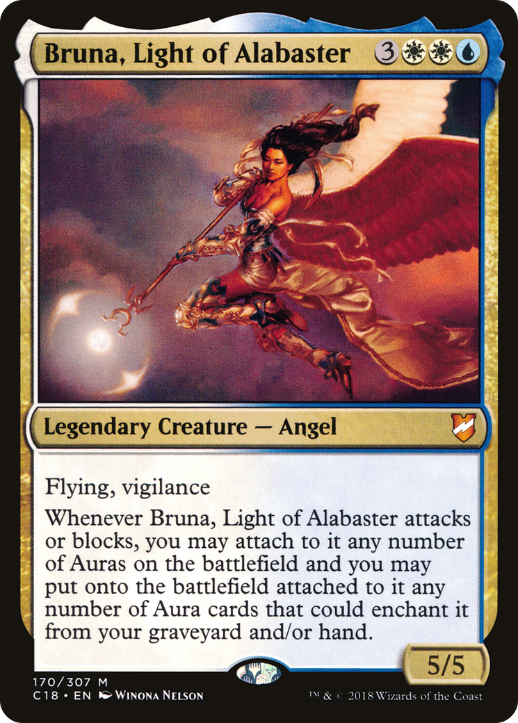 Bruna, Light of Alabaster (C18-170) [Commander 2018] MTG Single Wizards of the Coast