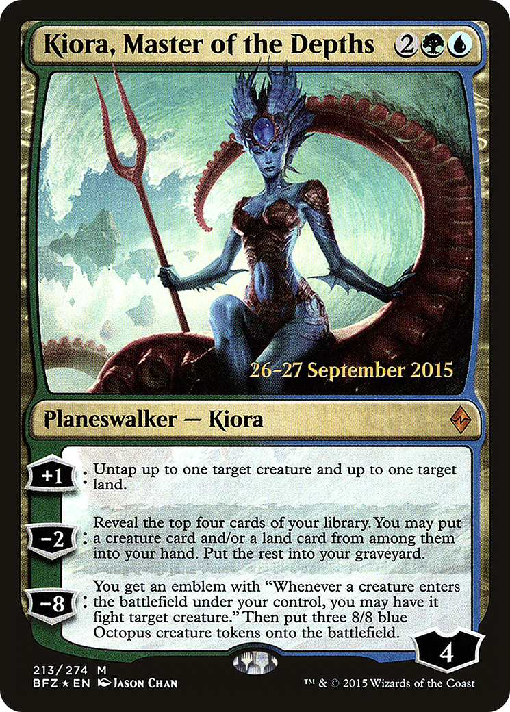 Kiora, Master of the Depths (PRE-213) [Battle for Zendikar Promos] Foil MTG Single Wizards of the Coast