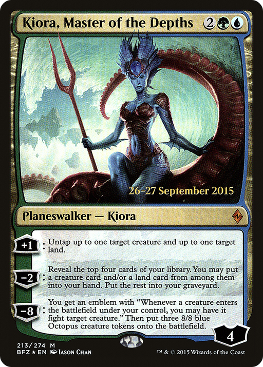 Kiora, Master of the Depths (PRE-213) [Battle for Zendikar Promos] Foil MTG Single Wizards of the Coast