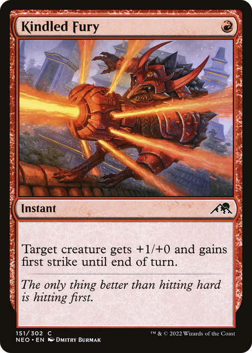 Kindled Fury (NEO-151) [Kamigawa: Neon Dynasty] MTG Single Wizards of the Coast