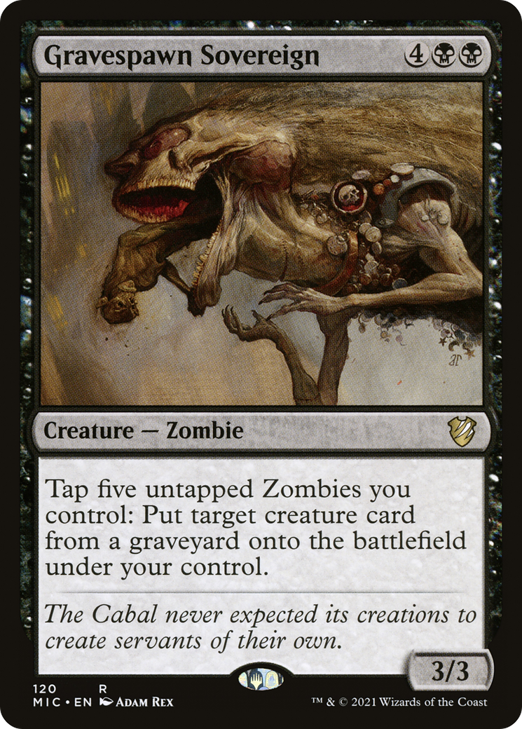 Gravespawn Sovereign (MIC-120) [Midnight Hunt Commander] MTG Single Wizards of the Coast
