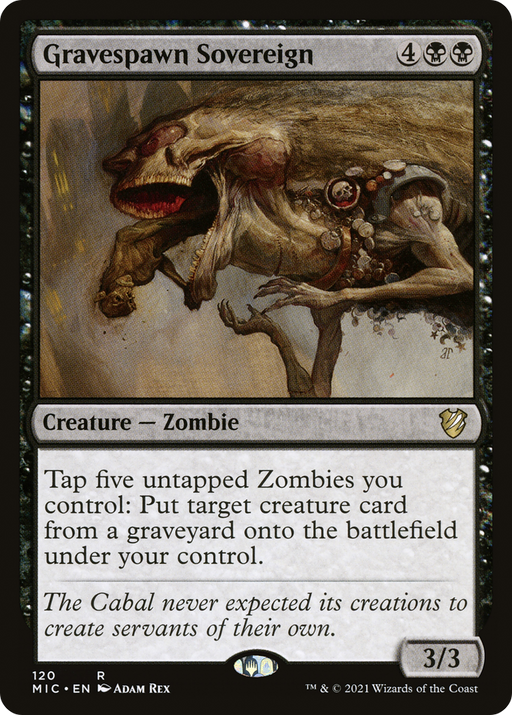 Gravespawn Sovereign (MIC-120) [Midnight Hunt Commander] MTG Single Wizards of the Coast