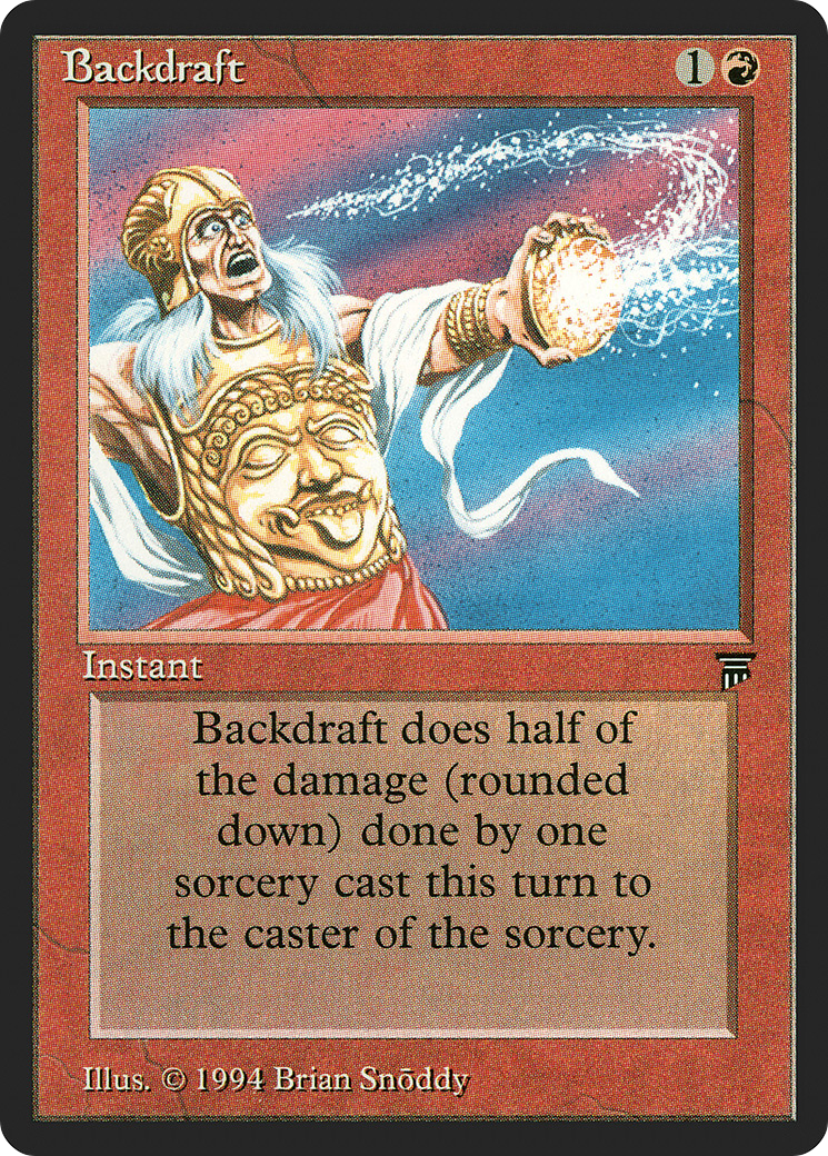 Backdraft (LEG-132) [Oldschool] Legends MTG Single Wizards of the Coast