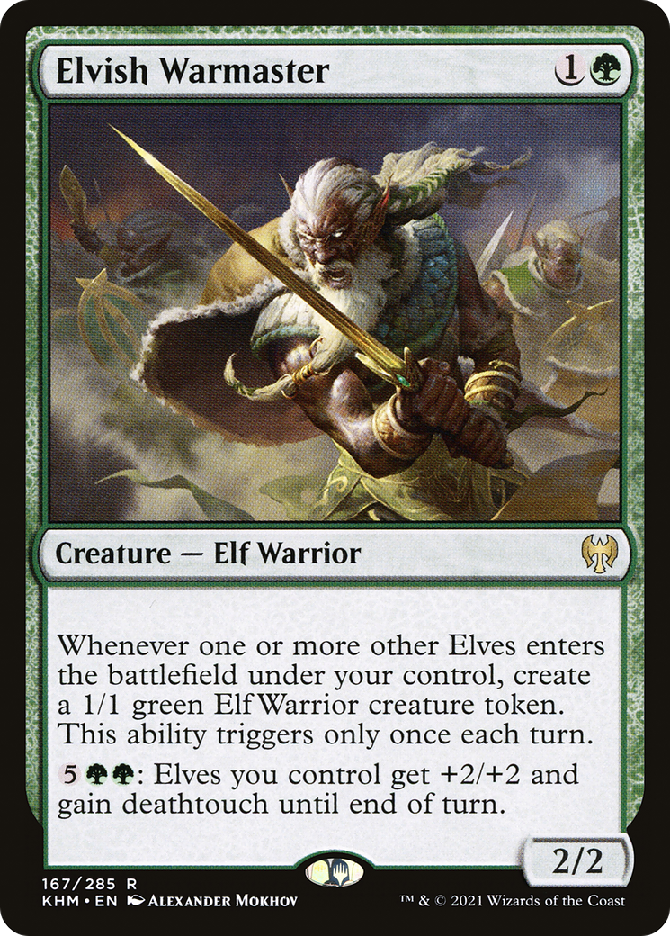 Elvish Warmaster (KHM-167) [Kaldheim] Foil MTG Single Wizards of the Coast