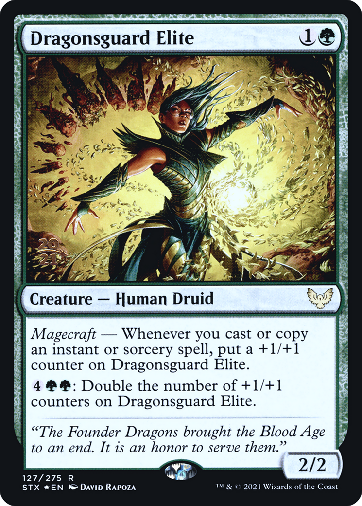 Dragonsguard Elite (PRE-127S) [Strixhaven: School of Mages Promos] Foil MTG Single Wizards of the Coast