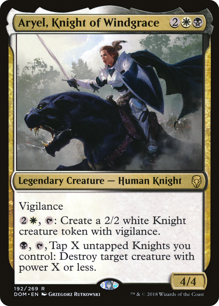 Aryel, Knight of Windgrace [Dominaria] MTG Single Magic: The Gathering
