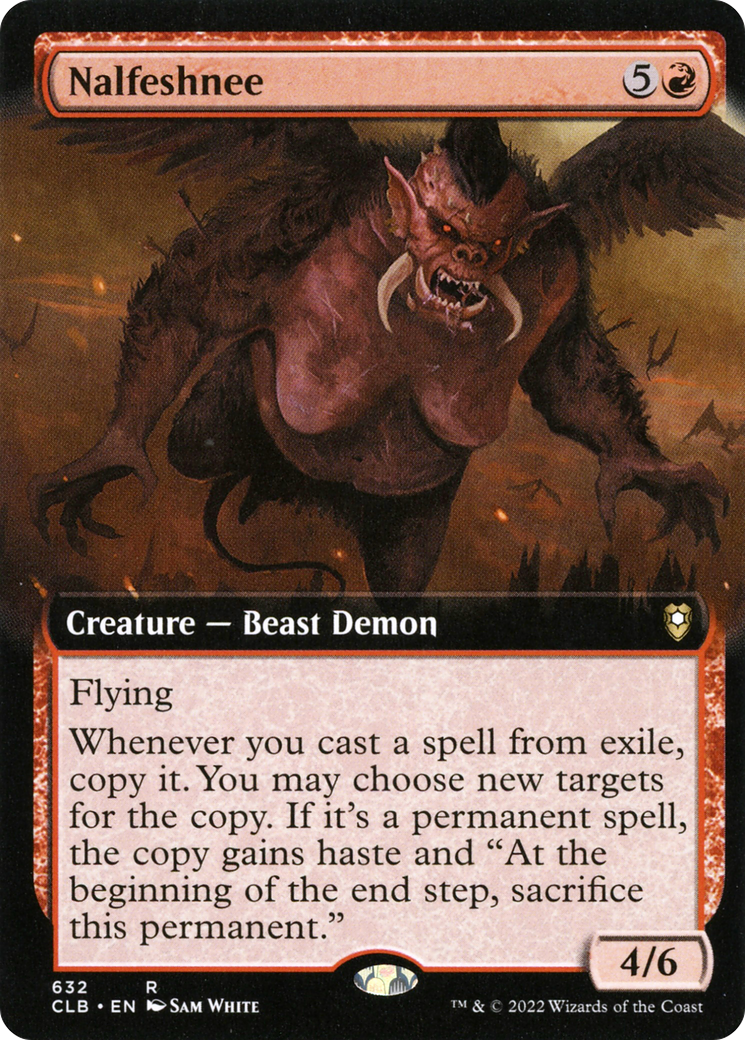 Nalfeshnee (CLB-632) [Commander Legends: Battle for Baldur's Gate] (Extended Art) MTG Single Wizards of the Coast
