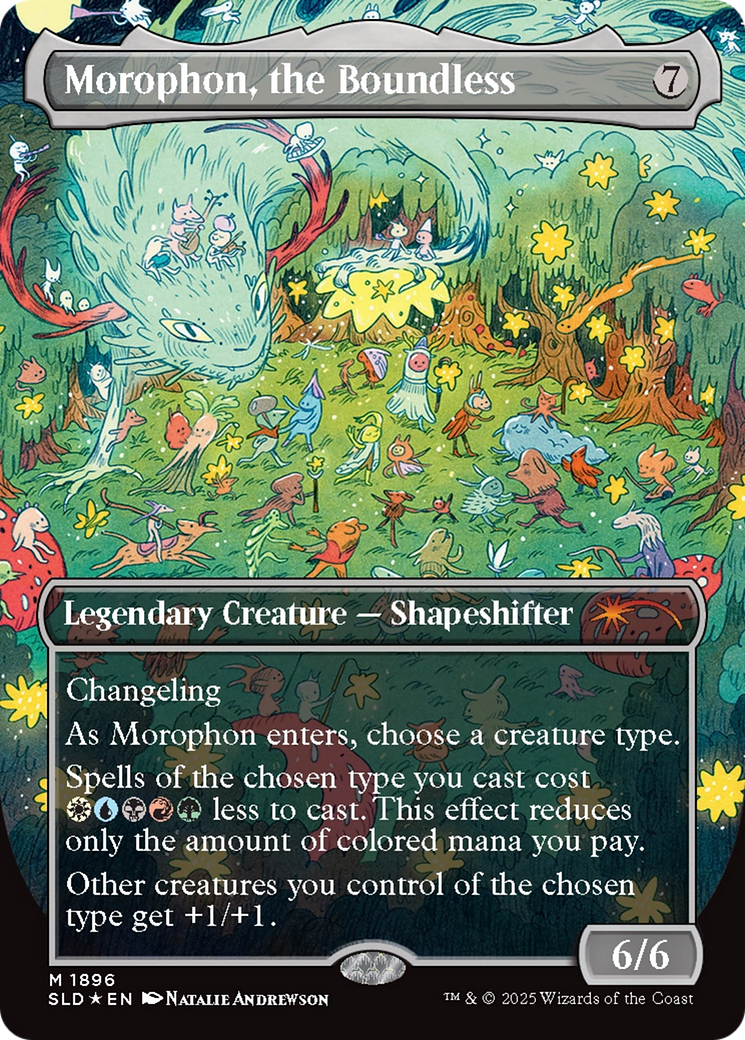 Morophon, the Boundless (SLD-1896) [Secret Lair] Drop (Borderless) Foil MTG Single Wizards of the Coast