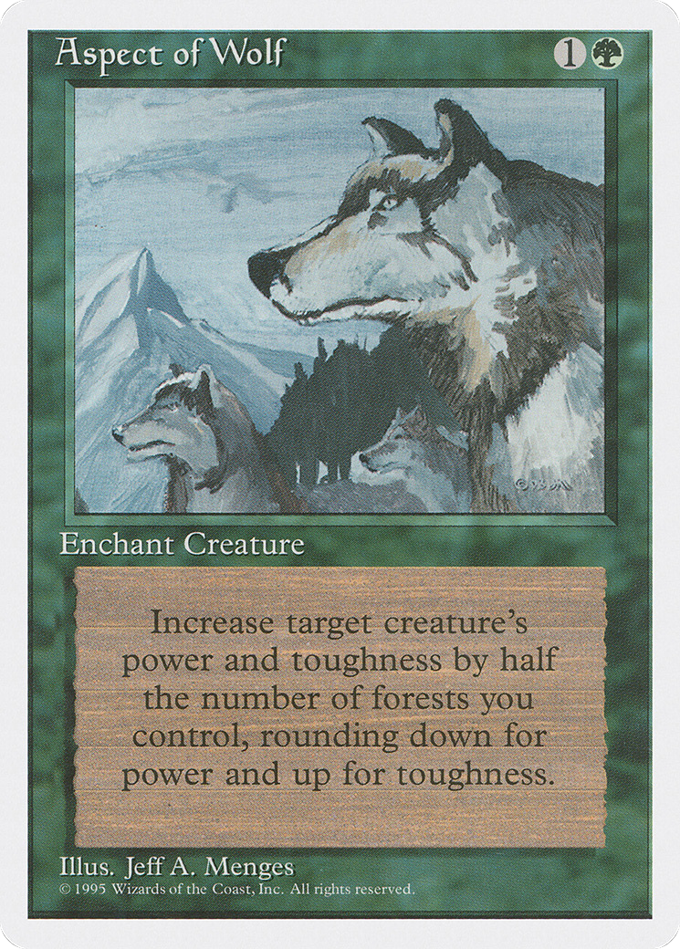 Aspect of Wolf (4ED-233) [Fourth Edition] MTG Single Wizards of the Coast