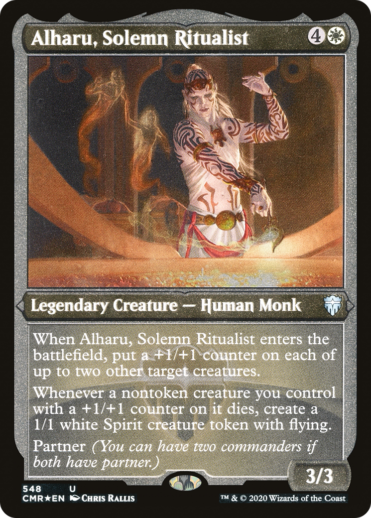 Alharu, Solemn Ritualist (Etched) [Commander Legends] MTG Single Magic: The Gathering   