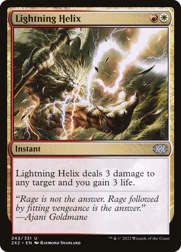Lightning Helix (2X2-243) [Double Masters 2022] Foil MTG Single Wizards of the Coast