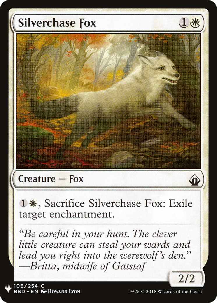 Silverchase Fox (LIST-BBD-106) [Mystery Booster] The List MTG Single Wizards of the Coast
