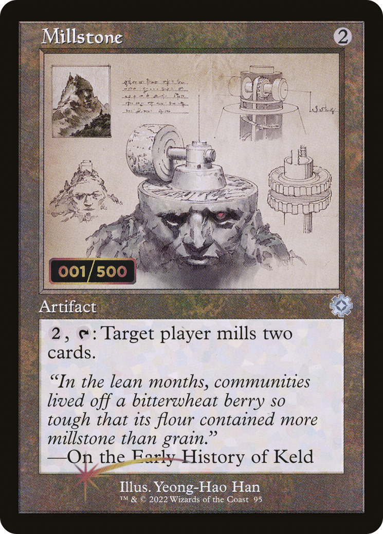 Millstone (Schematic) (Serial Numbered) (BRR-095) [The Brothers' War Retro Artifacts] Foil MTG Single Wizards of the Coast