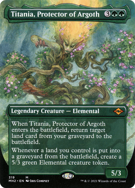 Titania, Protector of Argoth (MH2-319) [Modern Horizons 2] (Borderless) Foil MTG Single Modern Horizons 2